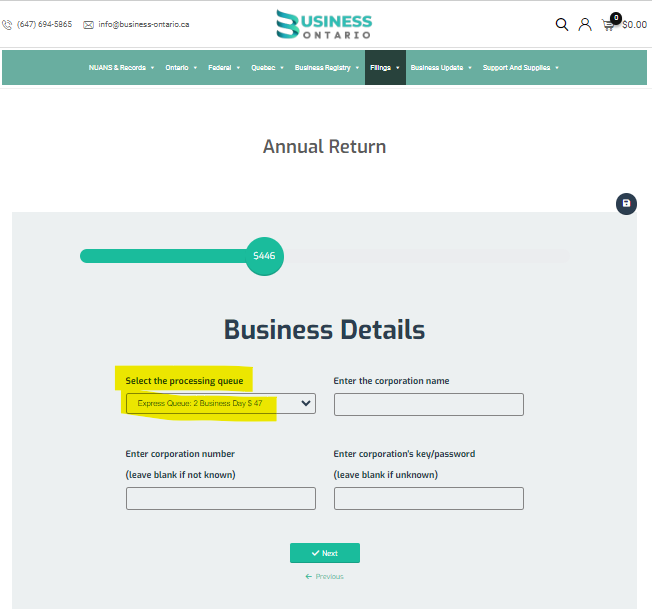 Annual return Timeline