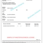 master business license Ontario