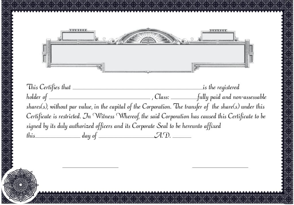 Share Certificate